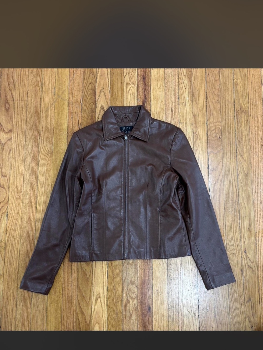 Wilson Women's Dark Brown Leather Zip Jacket